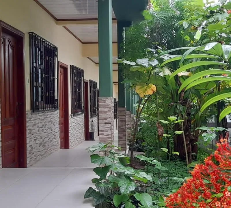 Hotel courtyard and access area in Puerto Narino